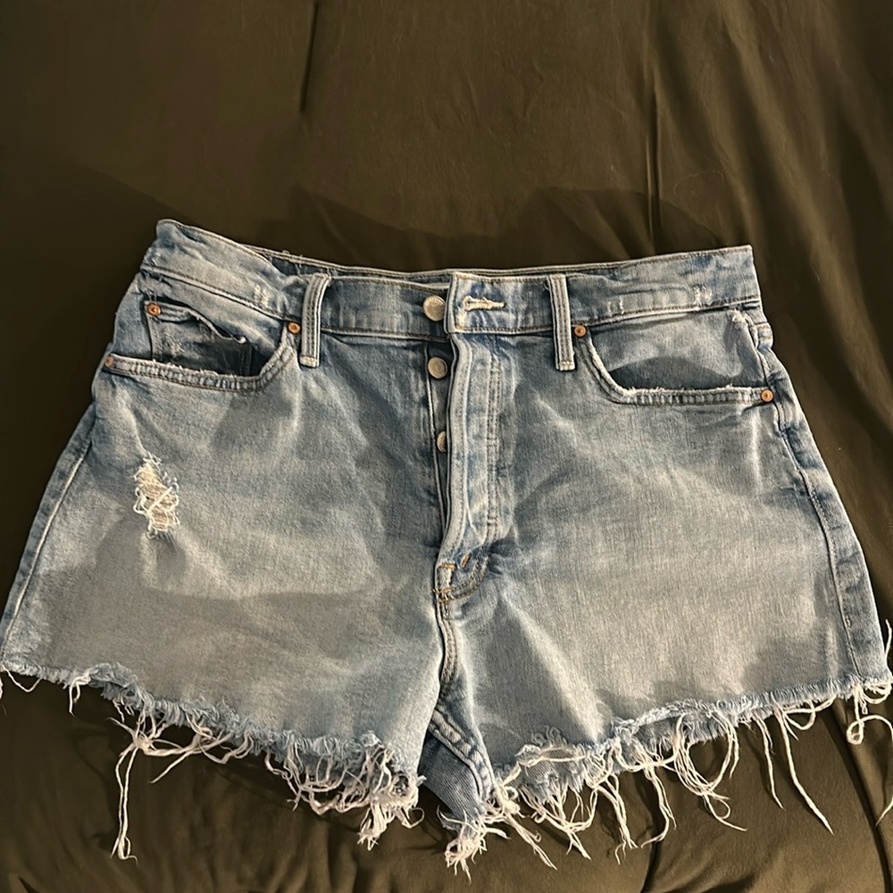 Mother Tomcat fray hem shorts 30